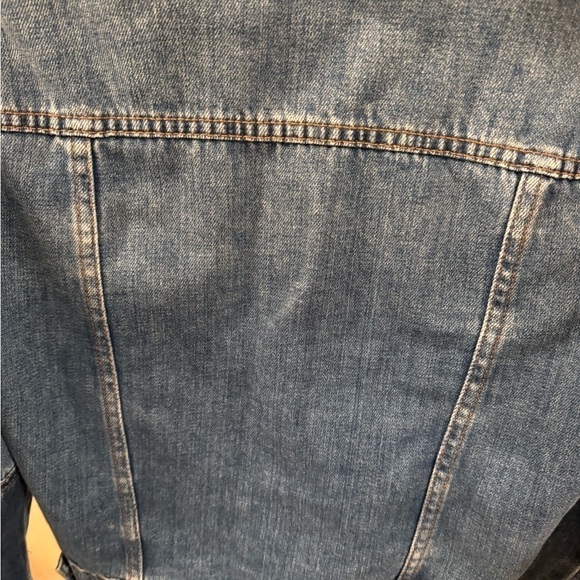 FREE PEOPLE Rumors Denim Jacket Light Indigo Jean Patchwork - Picture 8 of 10